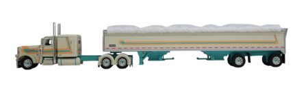 60-2154 Cream/Peach/Teal Peterbilt 389 w/Grain Trailer