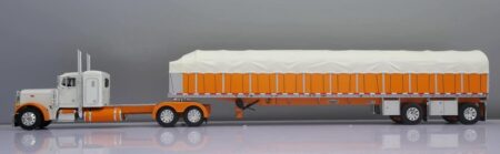 60-2032 Orange/White Peterbilt 379 36in Sleeper w/Covered Wagon