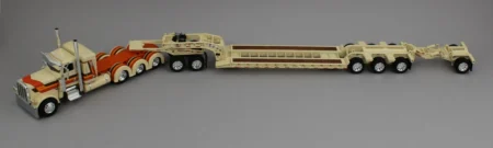 60-2130 Beige/Orange Peterbilt 389 w/Lowboy