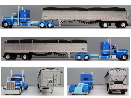 60-2224 Blue Peterbilt 389 w/Belt Trailer