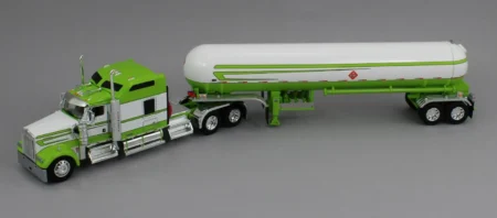 60-2222 Lime/White Kenworth W900L w/LPG Trailer