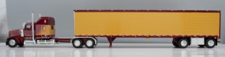 68-2297 Burgundy/Gold Kenworth W900L w/Dry Van
