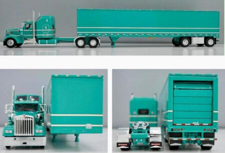 68-2298 Turquoise Kenworth W900L w/Dry Van