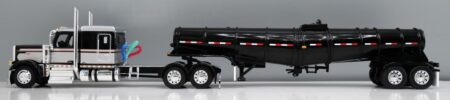 60-2262 Black/Silver Peterbilt 589 w/ Center Drop Trailer