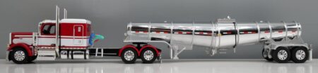 60-2263 Red/White Peterbilt 589 w/ Center Drop Trailer
