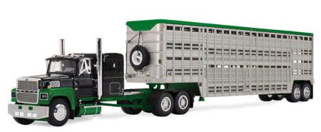 60-2294 Black/Green Ford LTL 9000 w/Livestock Trailer