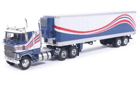 1976 Ford CL 9000 Red, White, and Blue w/Dry Van